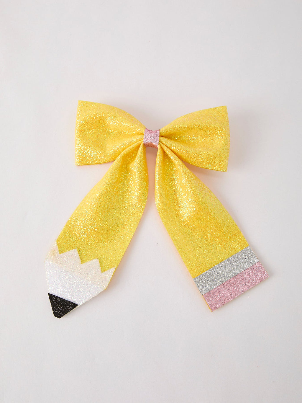 Back to School Glitter Bow Hairpin
