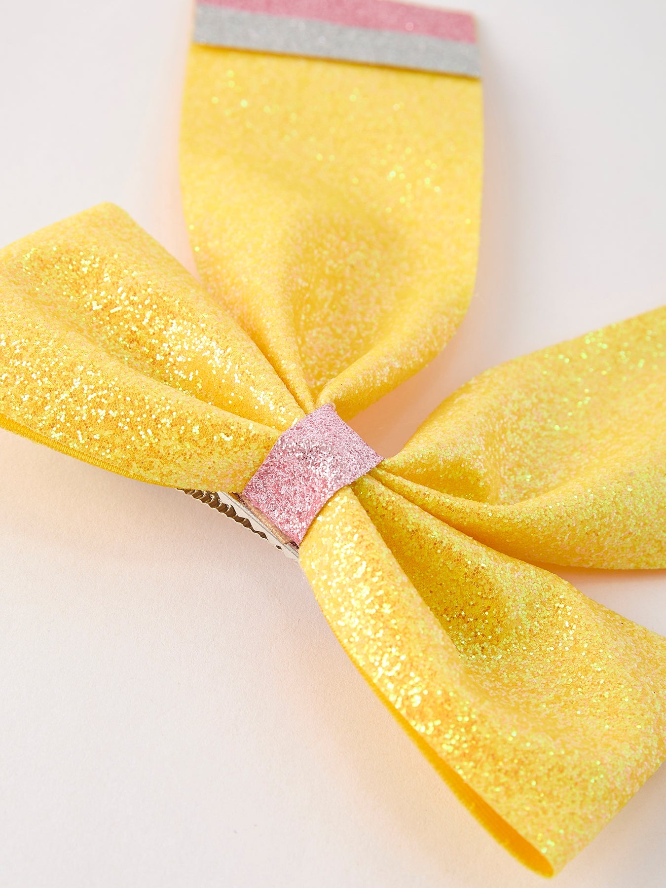Back to School Glitter Bow Hairpin
