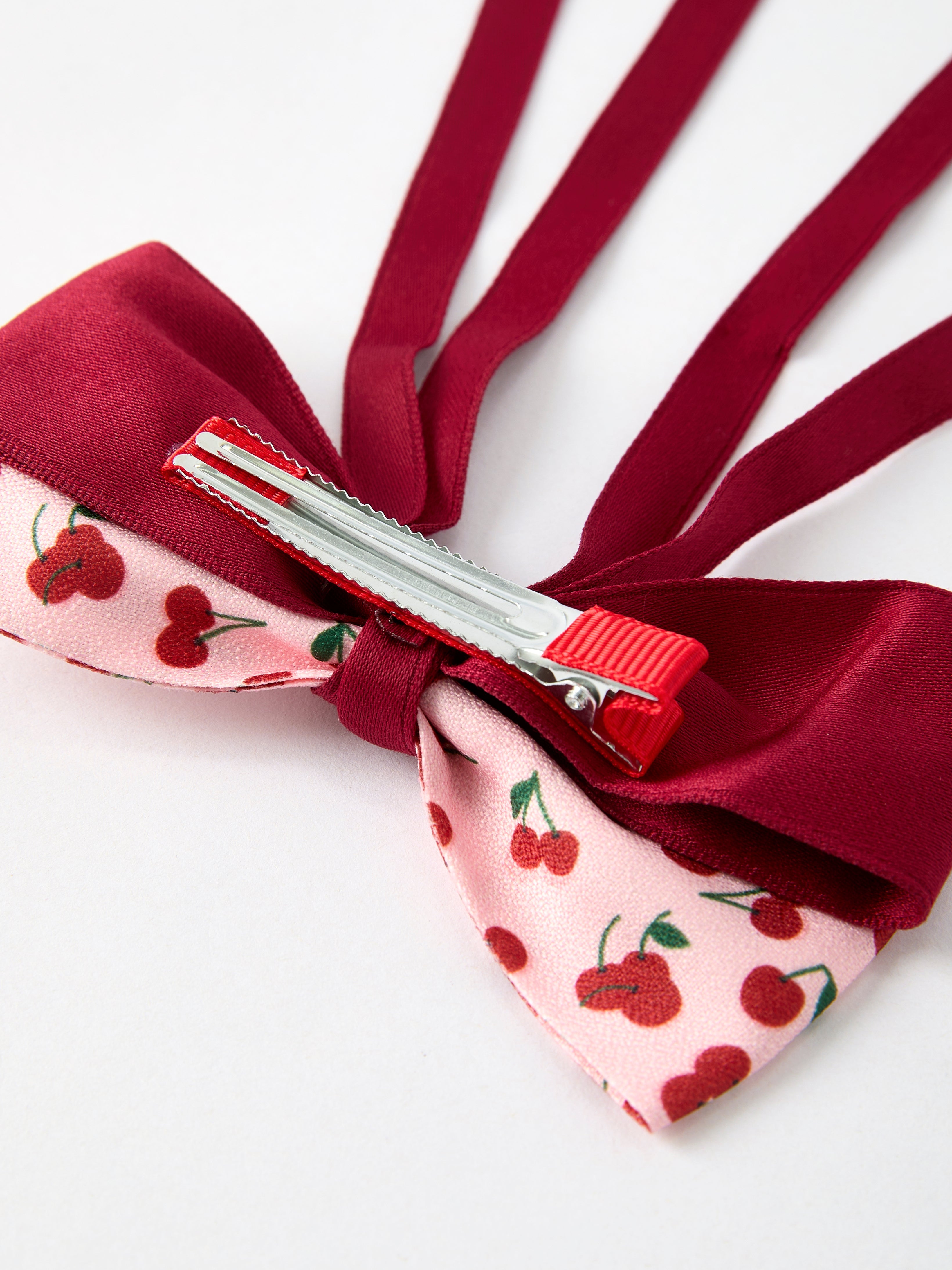 Sweet Cherry Bow Hairpin for Girls - Playful Charm