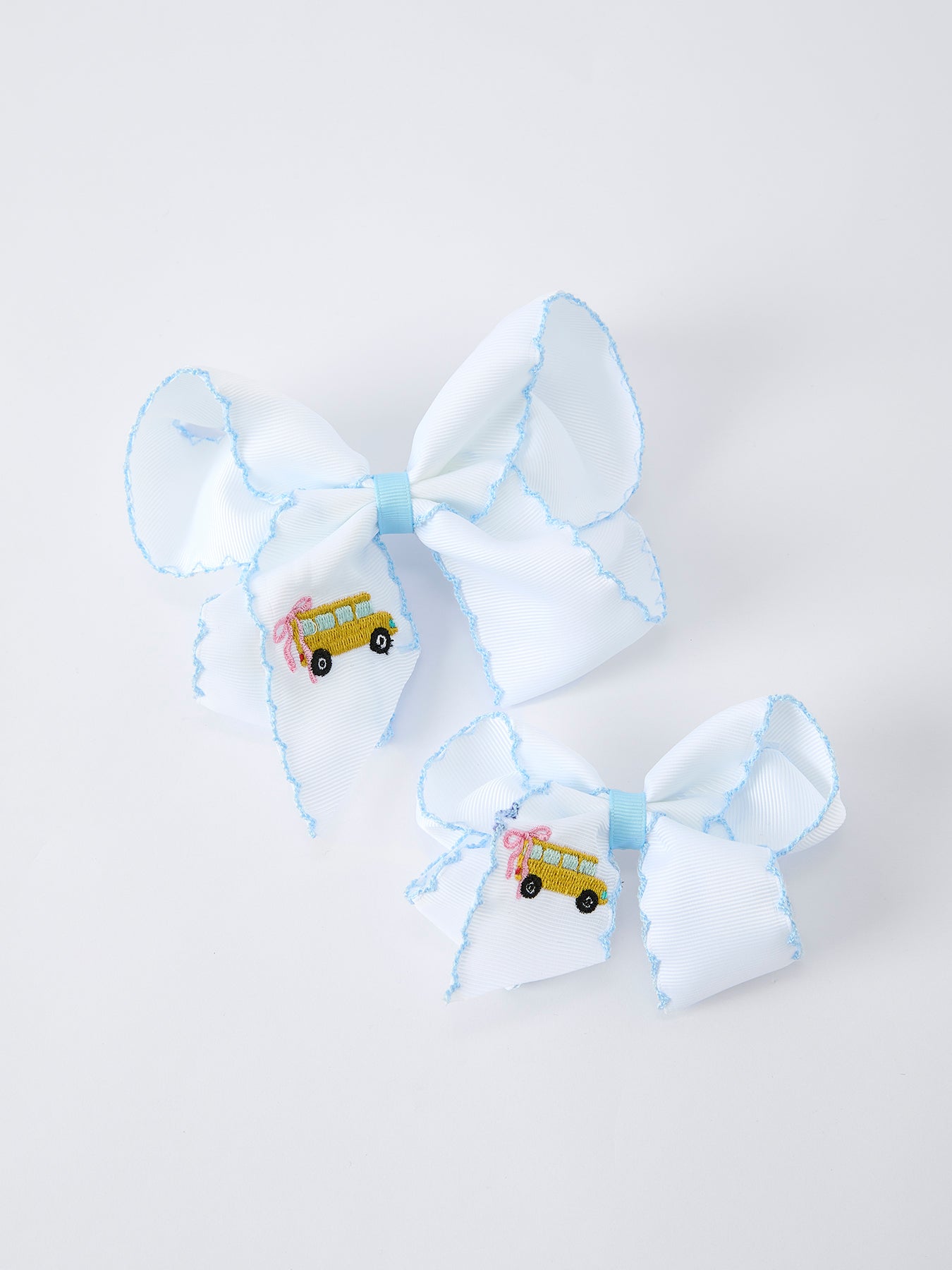 Back-to-school Truck Applique Girls Hairpin 4 Inches/6.25 inches