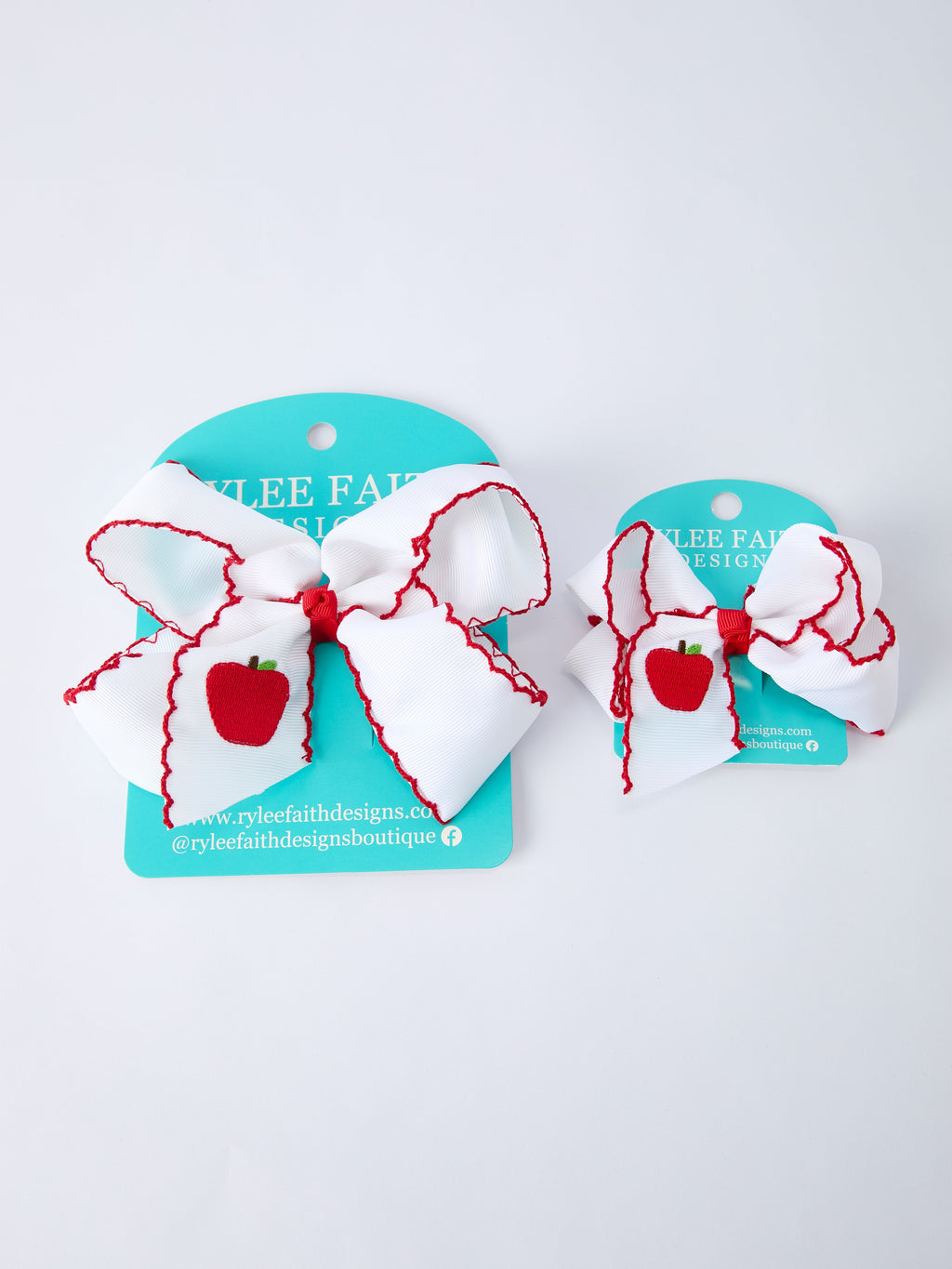 Back-to-school Apple Applique Girls Hairpin 4 Inches/6.25 inches