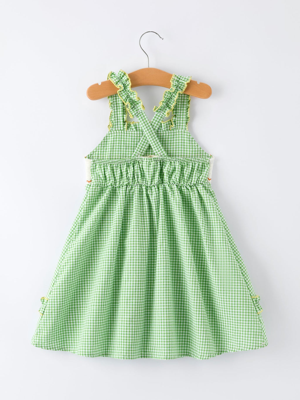 Spring Turtle Smocked Baby Girls Dress