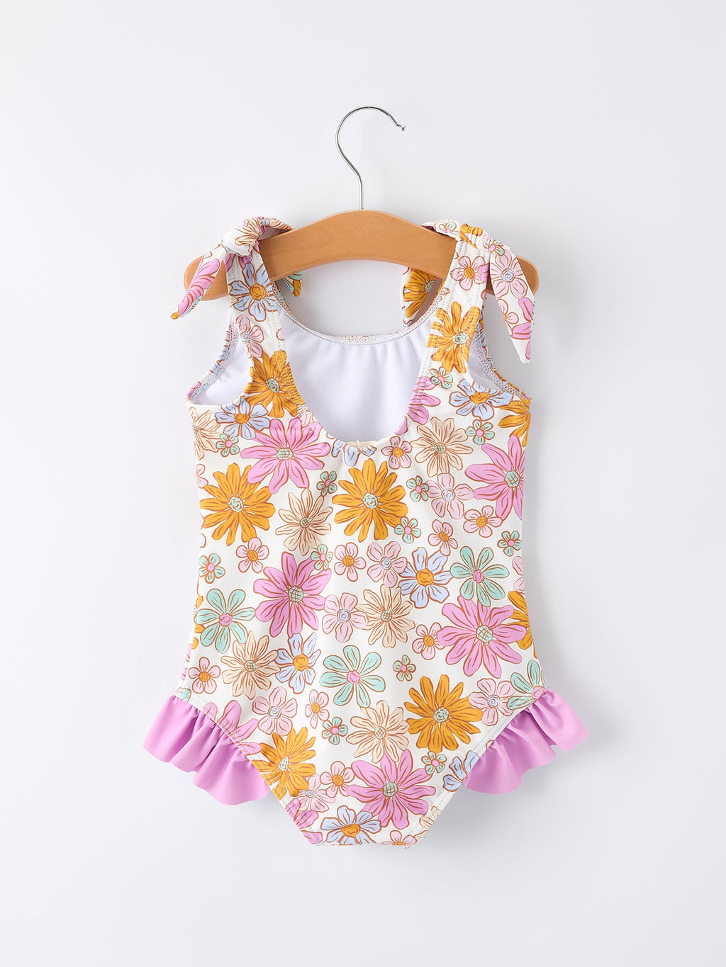 Floral Ruffle One-Piece Swimsuit for Girls - Sun-Ready Style