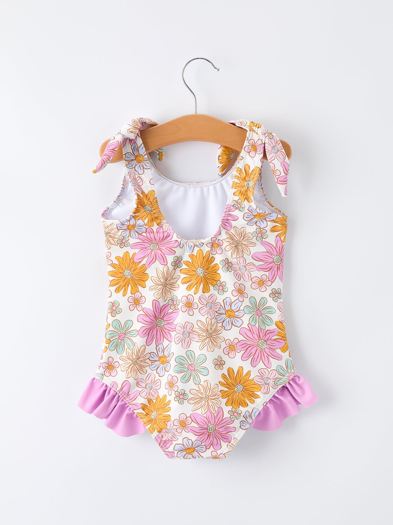 Floral Ruffle One-Piece Swimsuit for Girls - Sun-Ready Style