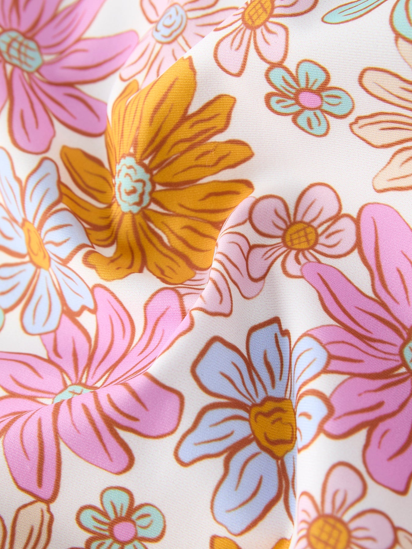 Floral Ruffle One-Piece Swimsuit for Girls - Sun-Ready Style