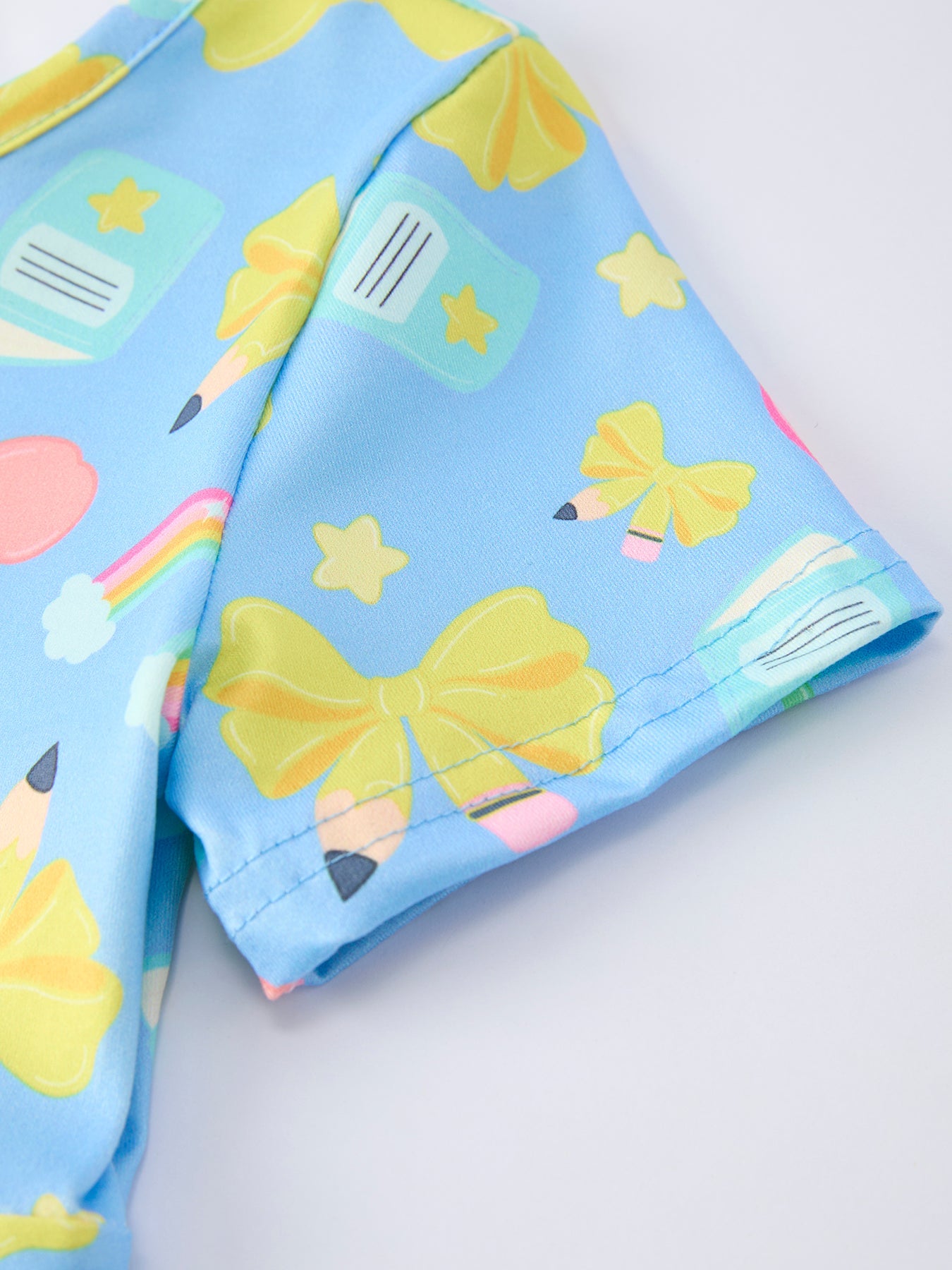 Back to School Rainbow Bow Girls Dress