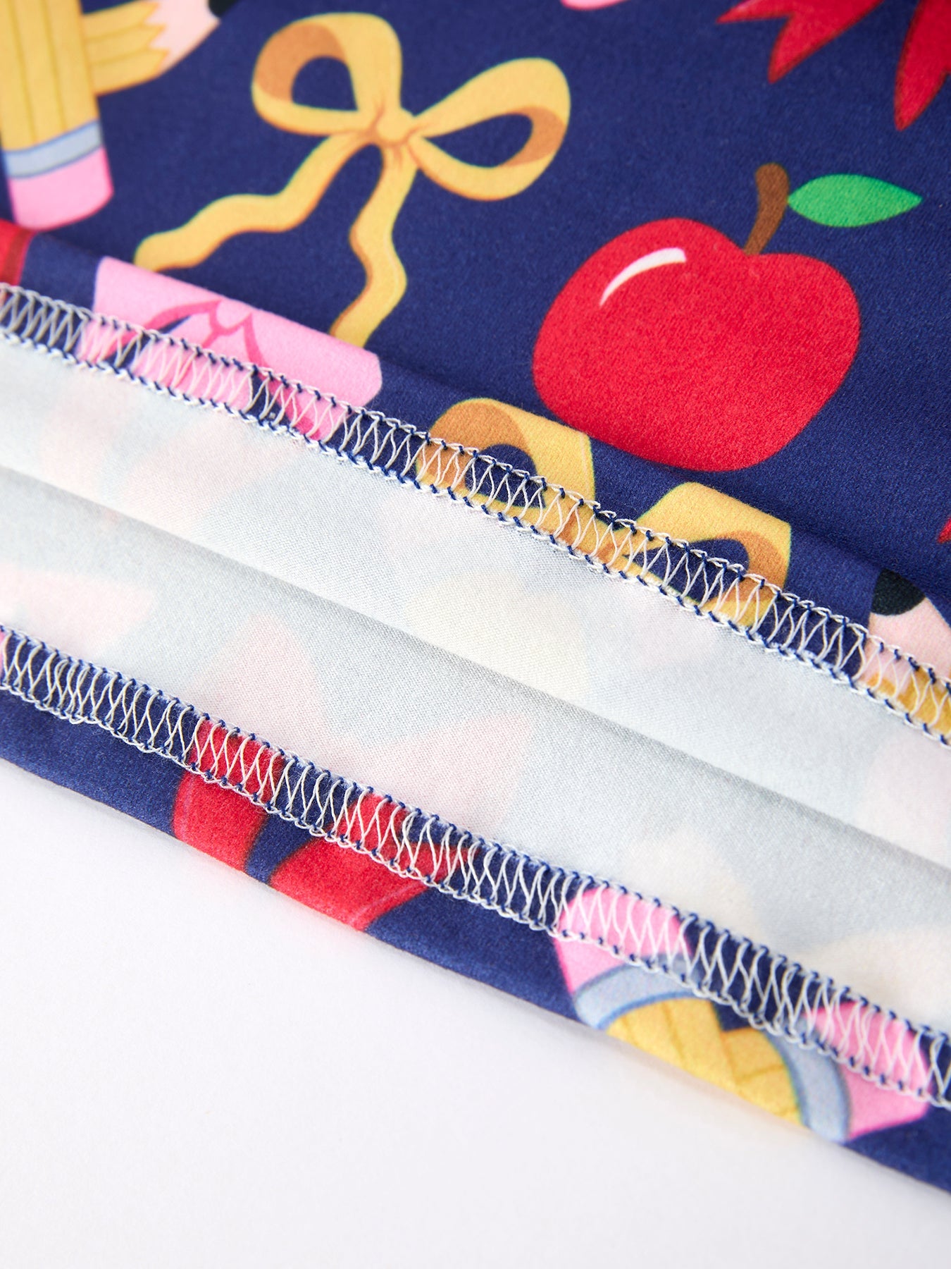 Girls Back To School Apple Pencil Outfit Set Bow Ruffle