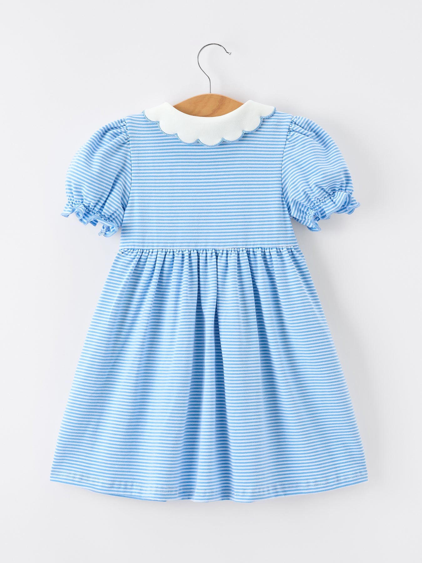 Girls Back To School Pencil Dress Petals Collar Pocket Applique