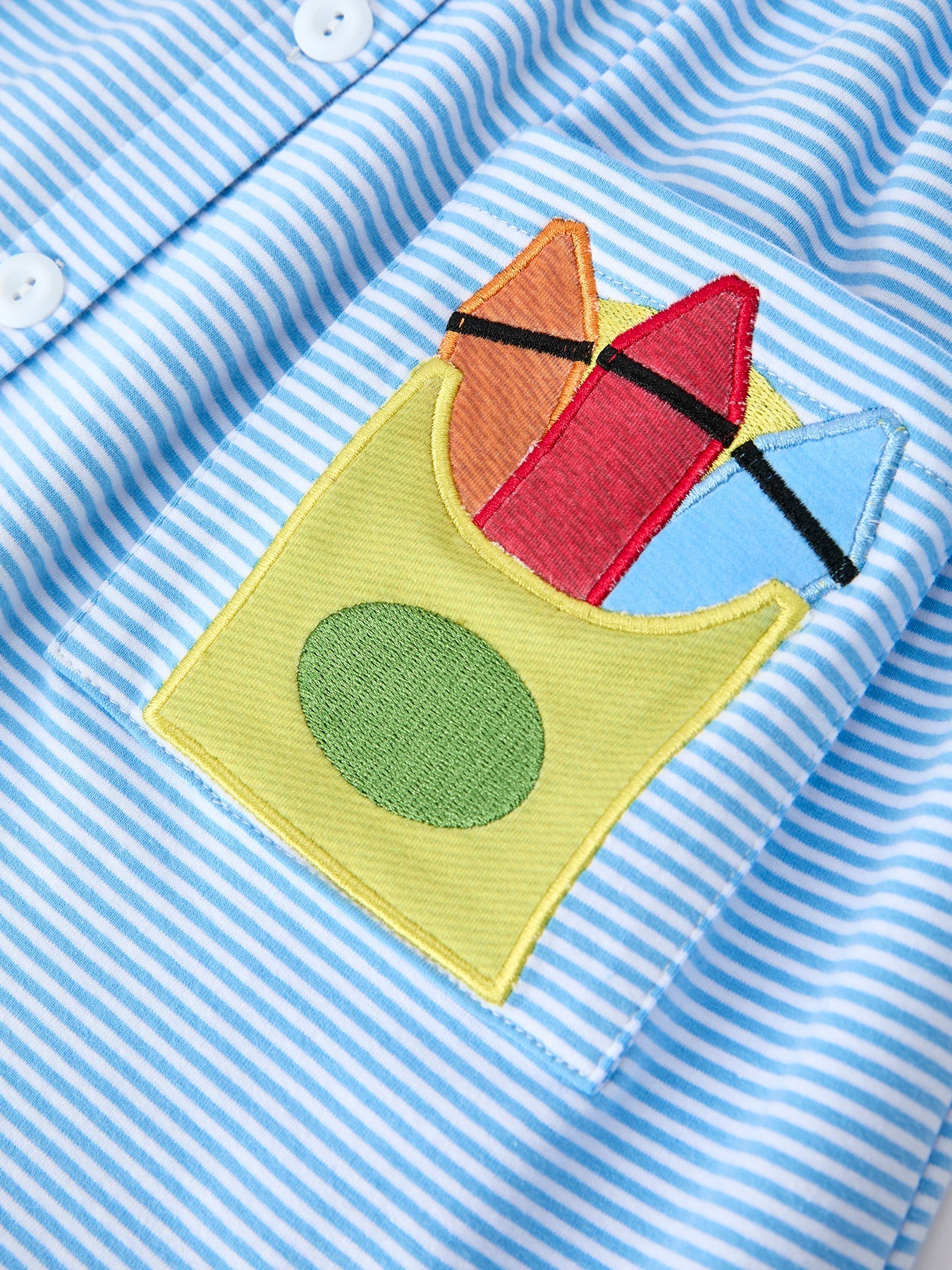 Girls Back To School Pencil Dress Petals Collar Pocket Applique
