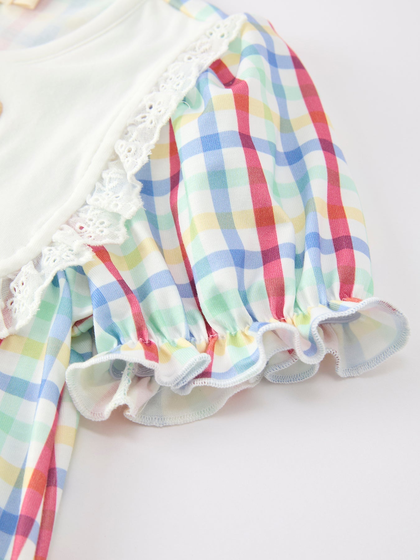 Girls Back To School Dog Plaid Twirl Dress