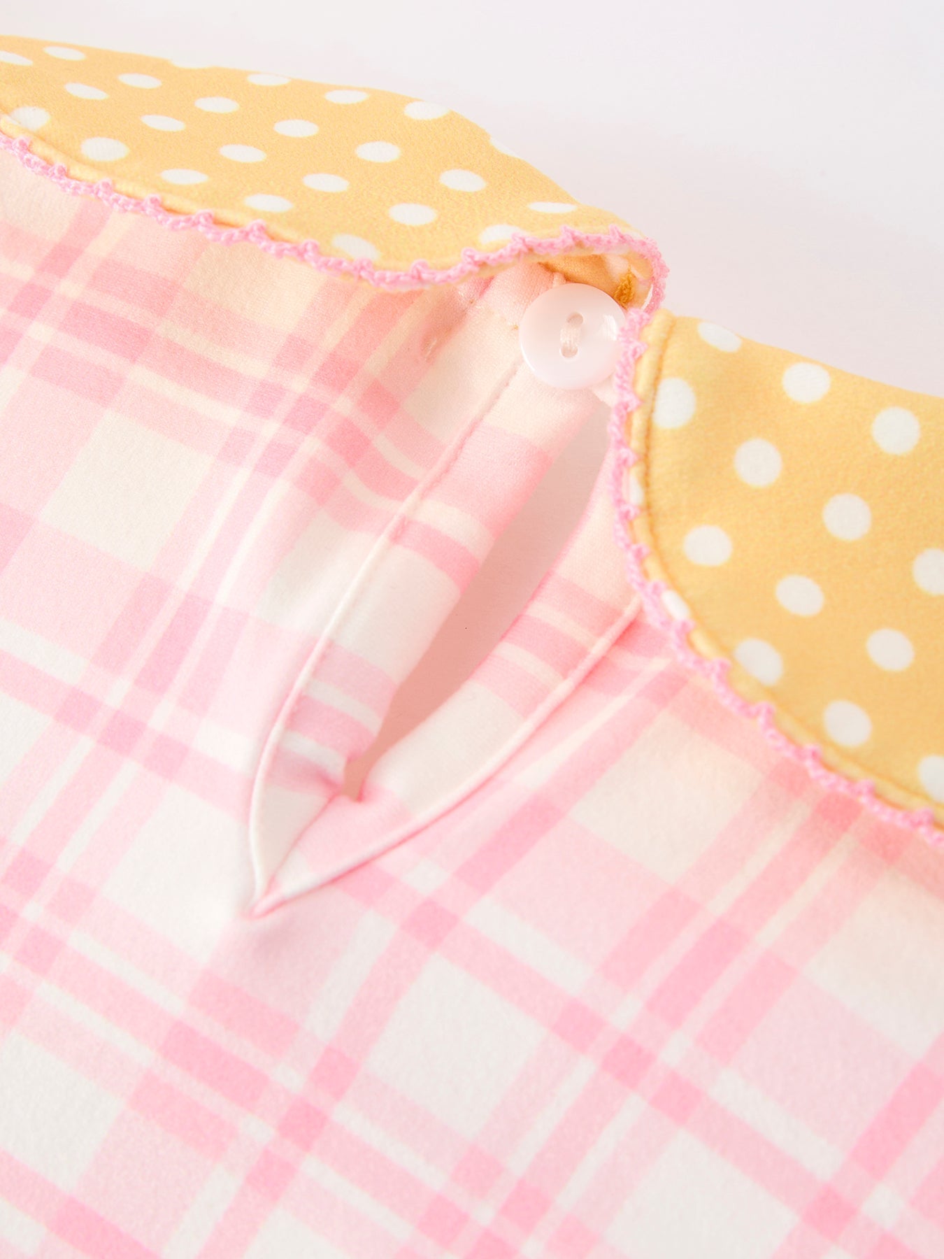 Girls Back To School Pencil Plaid Twirl Dress Bow Petals Collar