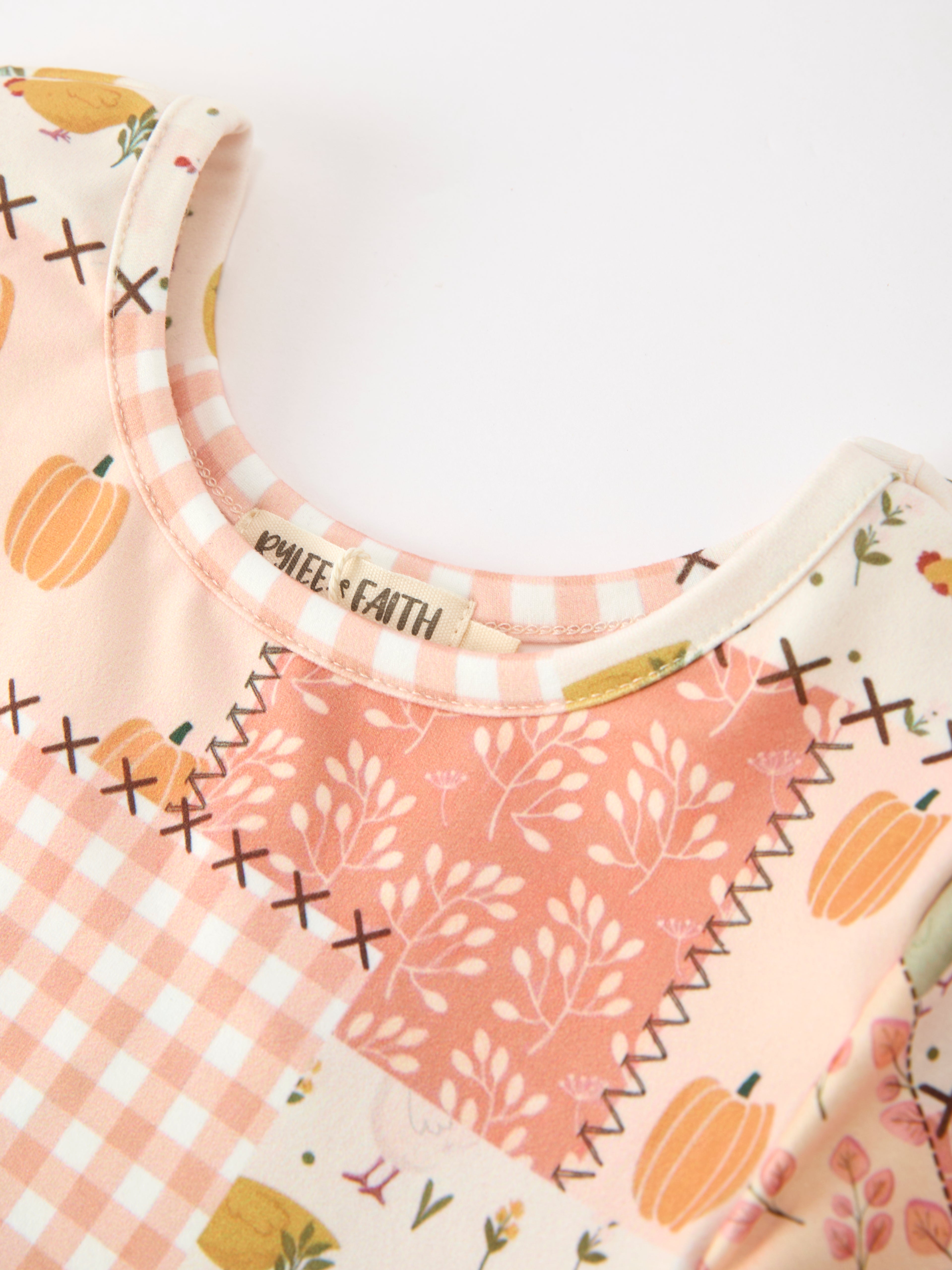 Thanksgiving Halloween Patchwork Girls Dress