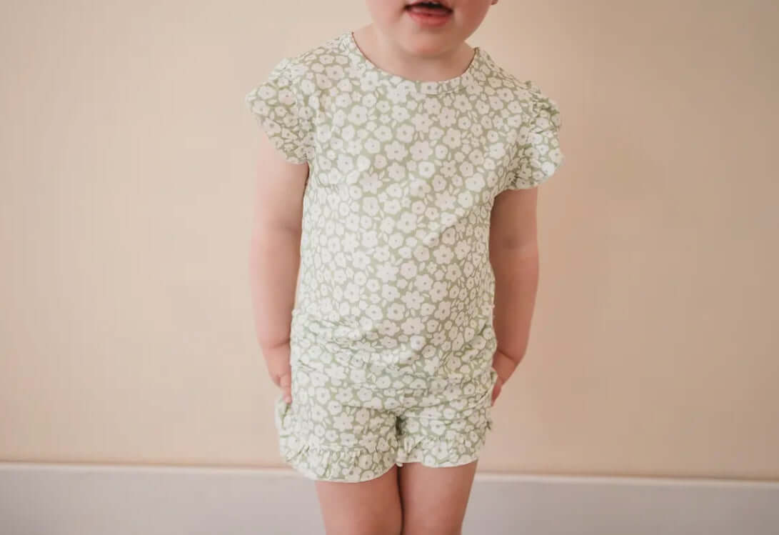 Charming Daisy Top & Shorts Set for Toddlers - Playful & Stylish