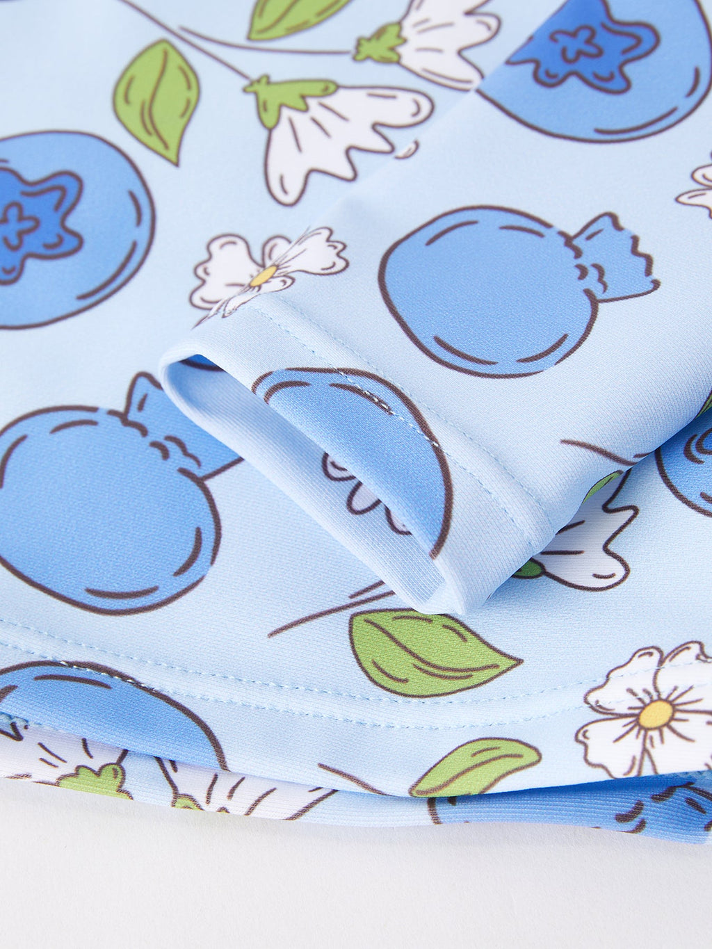 Blueberry Floral One-Piece Swimsuit for Girls - Ruffle Details