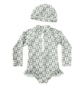 Green Palm Tree Swimsuit for Kids - Sun-Ready Style