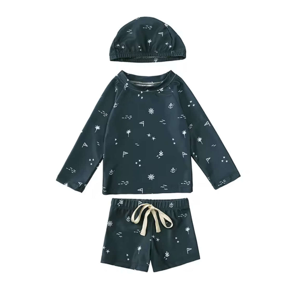 Sweet Sailboat Swimsuit for Girls - Two-Piece Set
