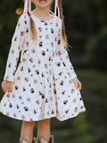 Halloween Vintage Cameo Print Girls Twirl Dress