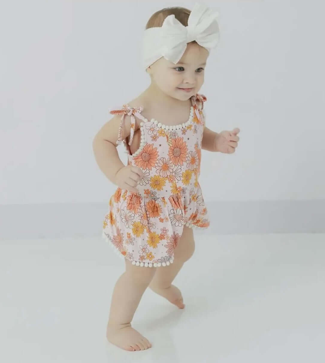 Charming Floral Romper for Baby Girls - Everyday Wear