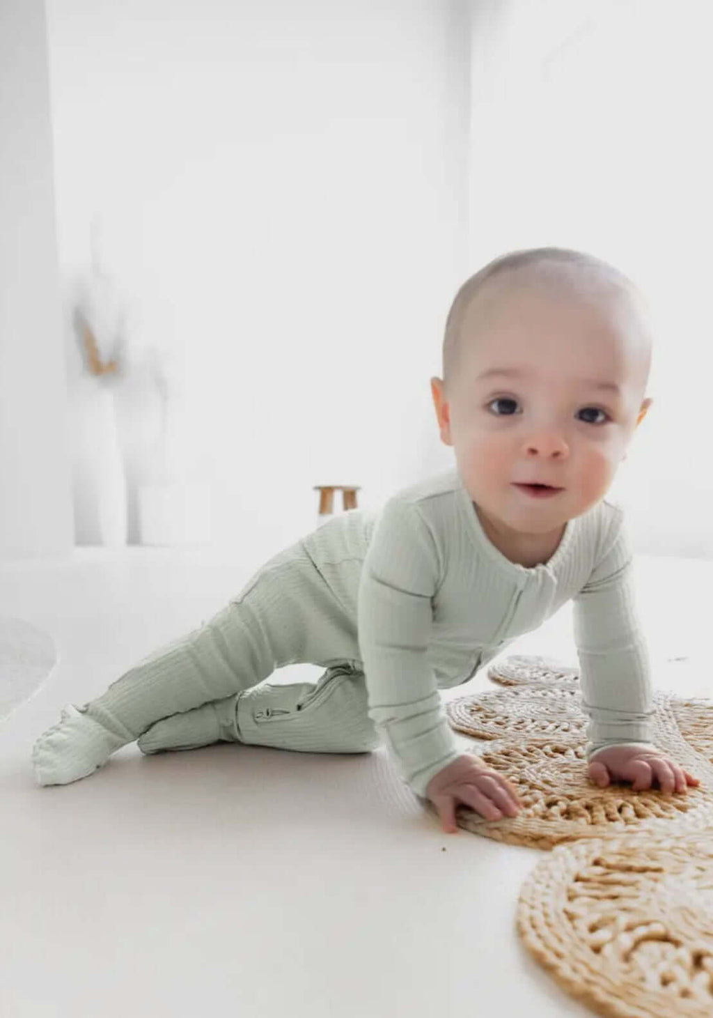 Cozy Ribbed Sleeper for Baby Boys - Bear Print
