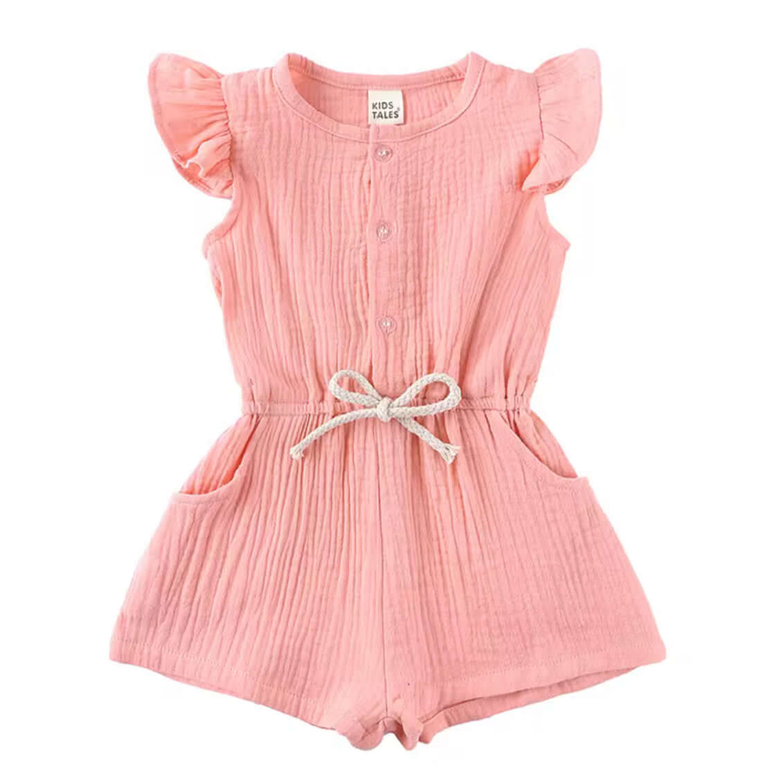Comfy Coral Romper for Kids - Playful & Soft