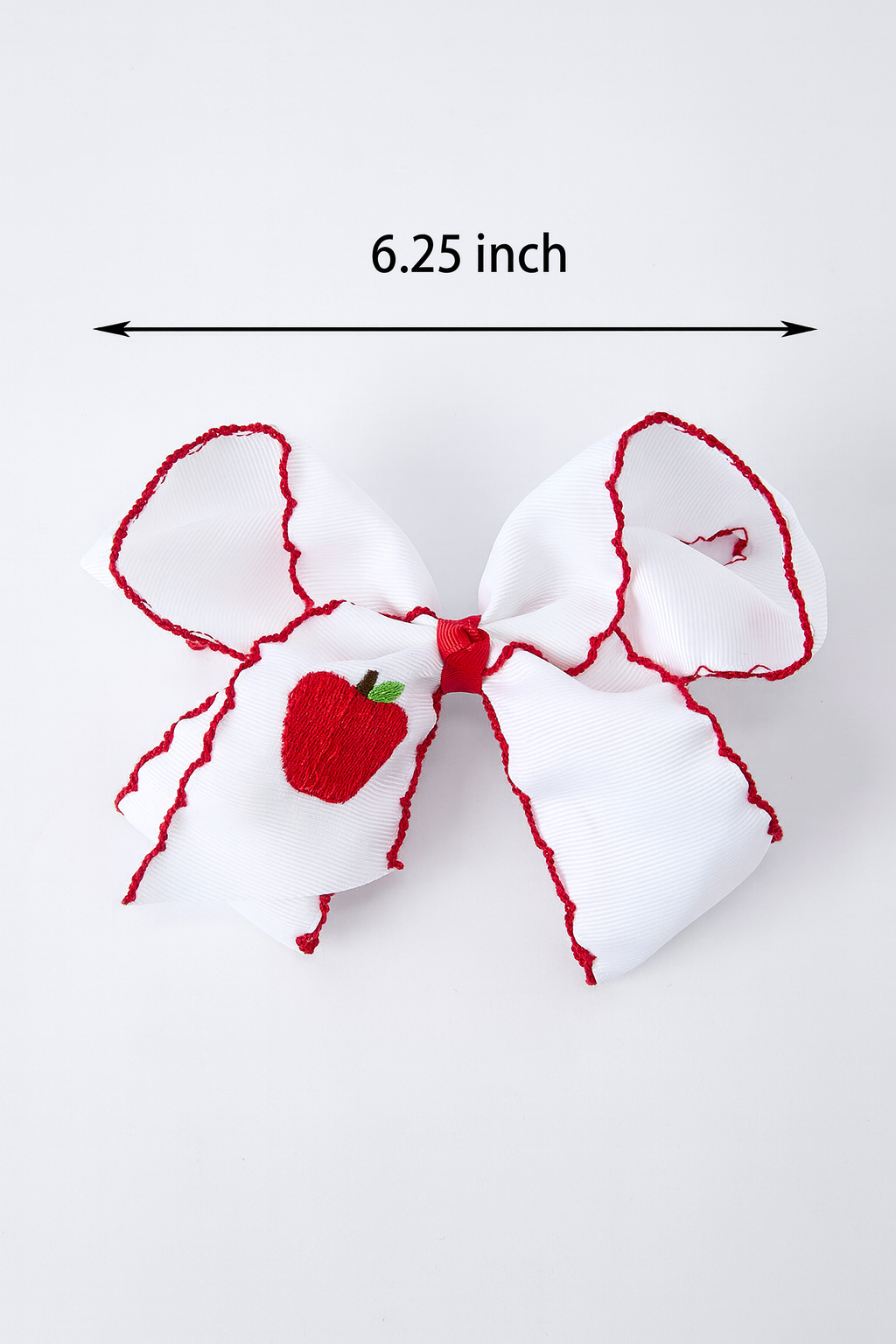 Back-to-school Apple Applique Girls Hairpin 4 Inches/6.25 inches