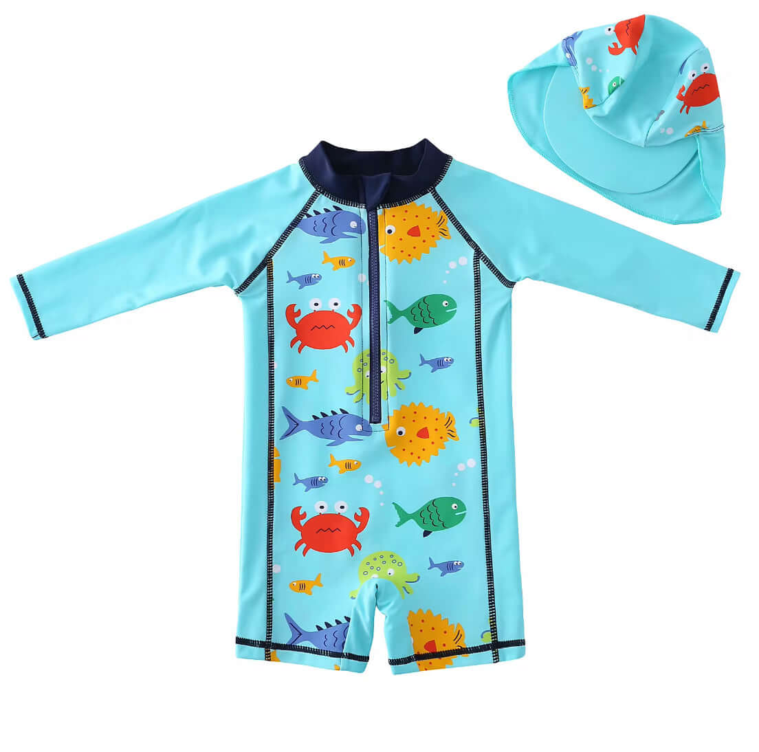 Adorable Fish Rash Guard for Babies & Toddlers - Sun Safe