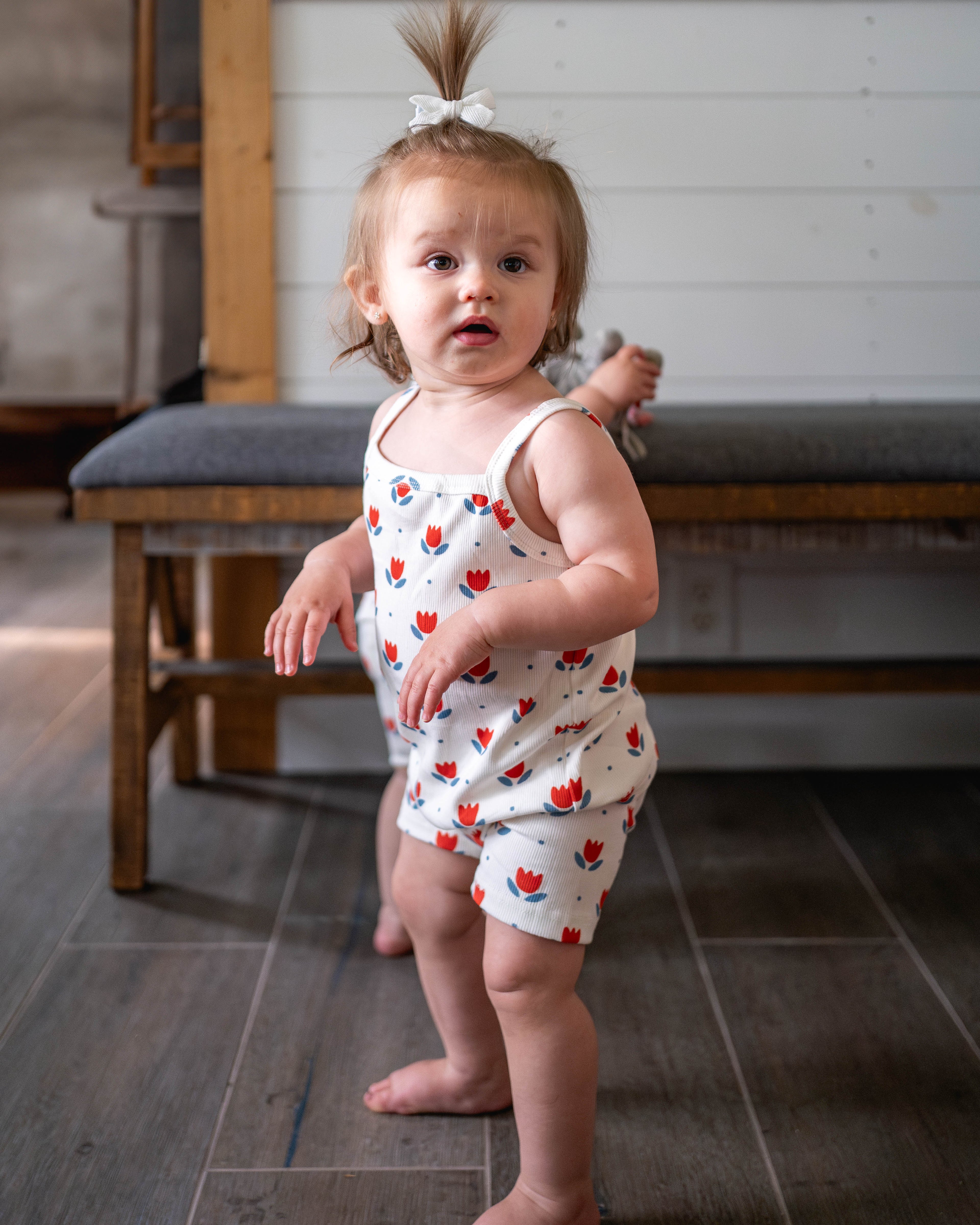 Adorable Tulip Ribbed Tank Set for Girls - 2-Piece