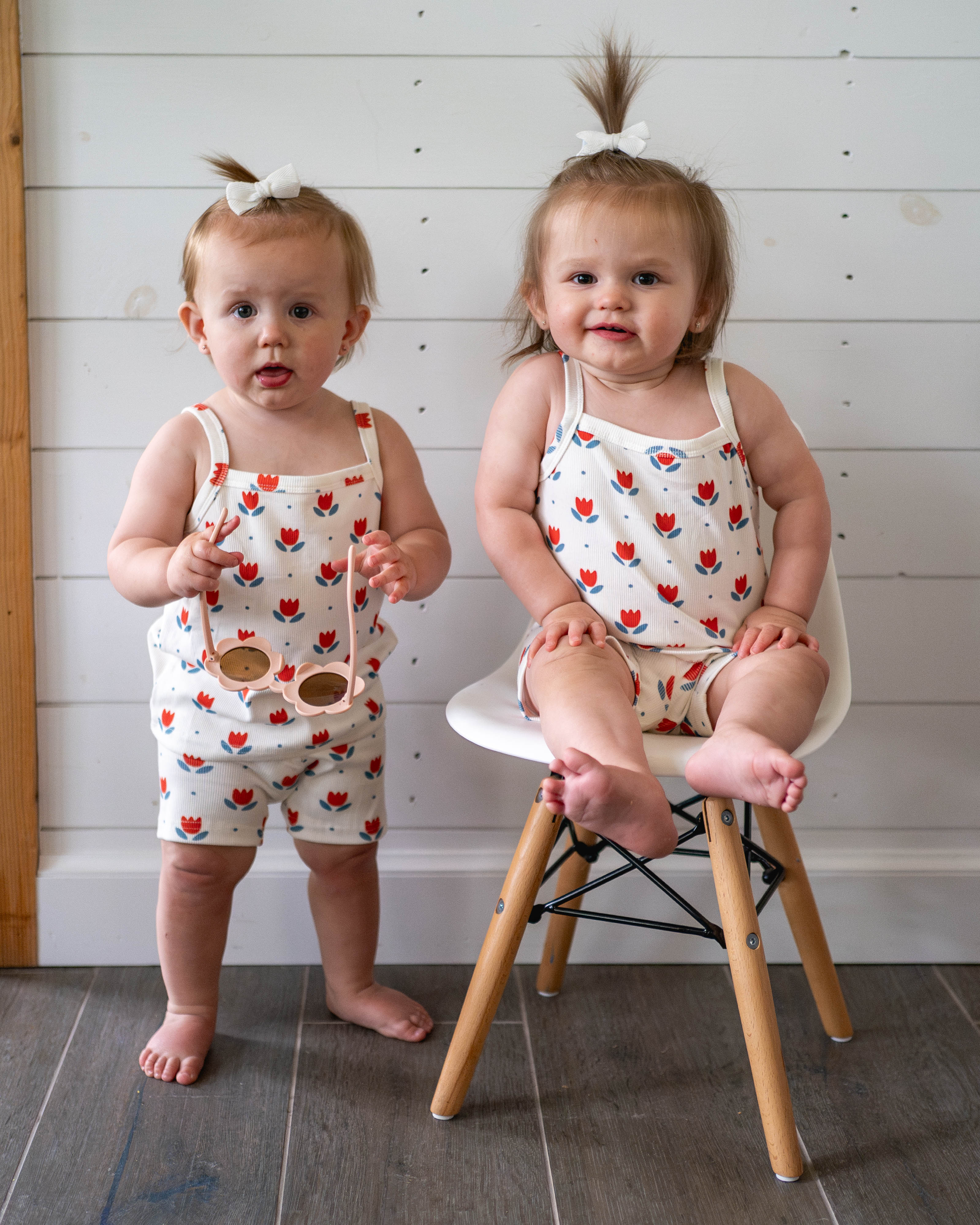 Adorable Tulip Ribbed Tank Set for Girls - 2-Piece