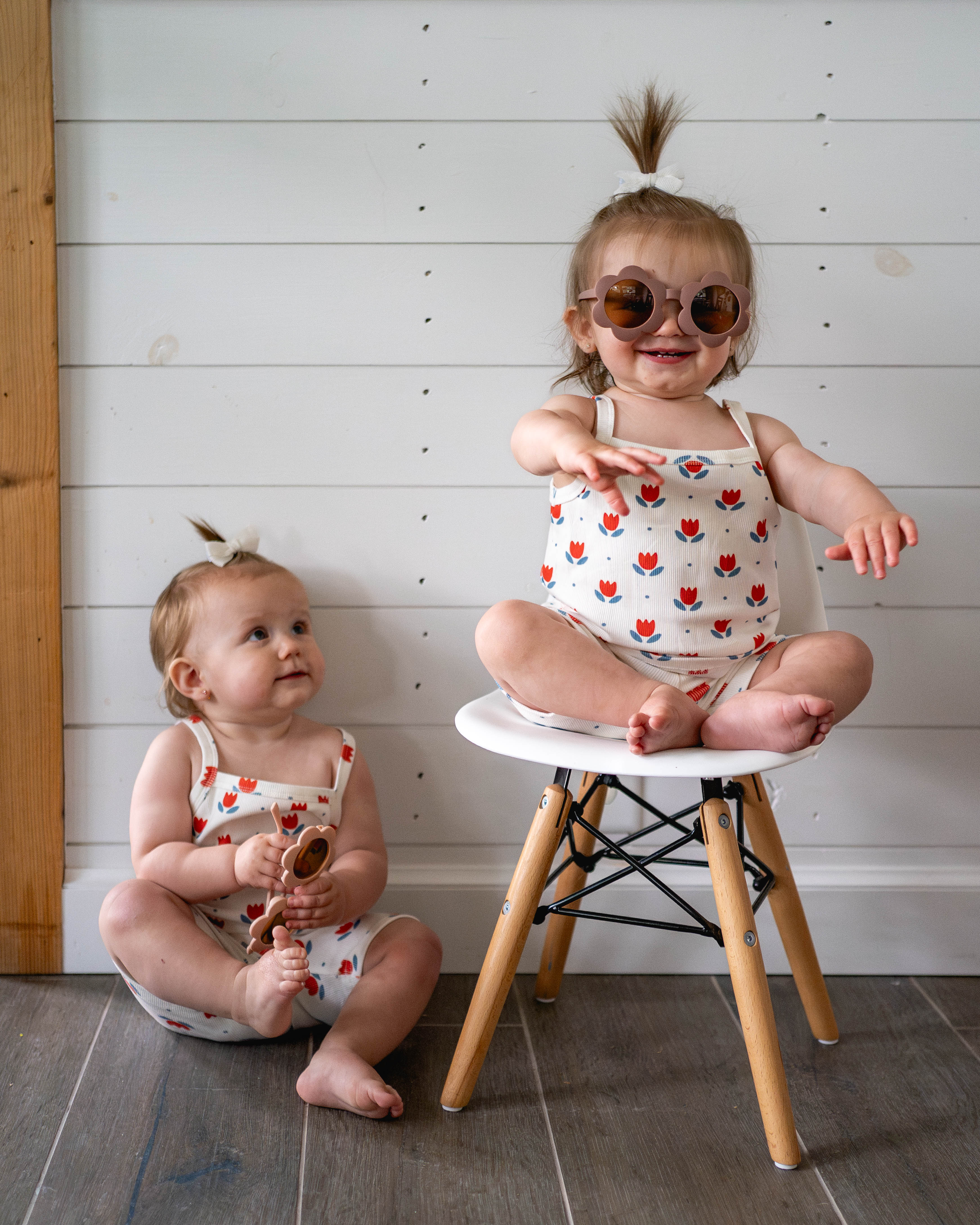 Adorable Tulip Ribbed Tank Set for Girls - 2-Piece