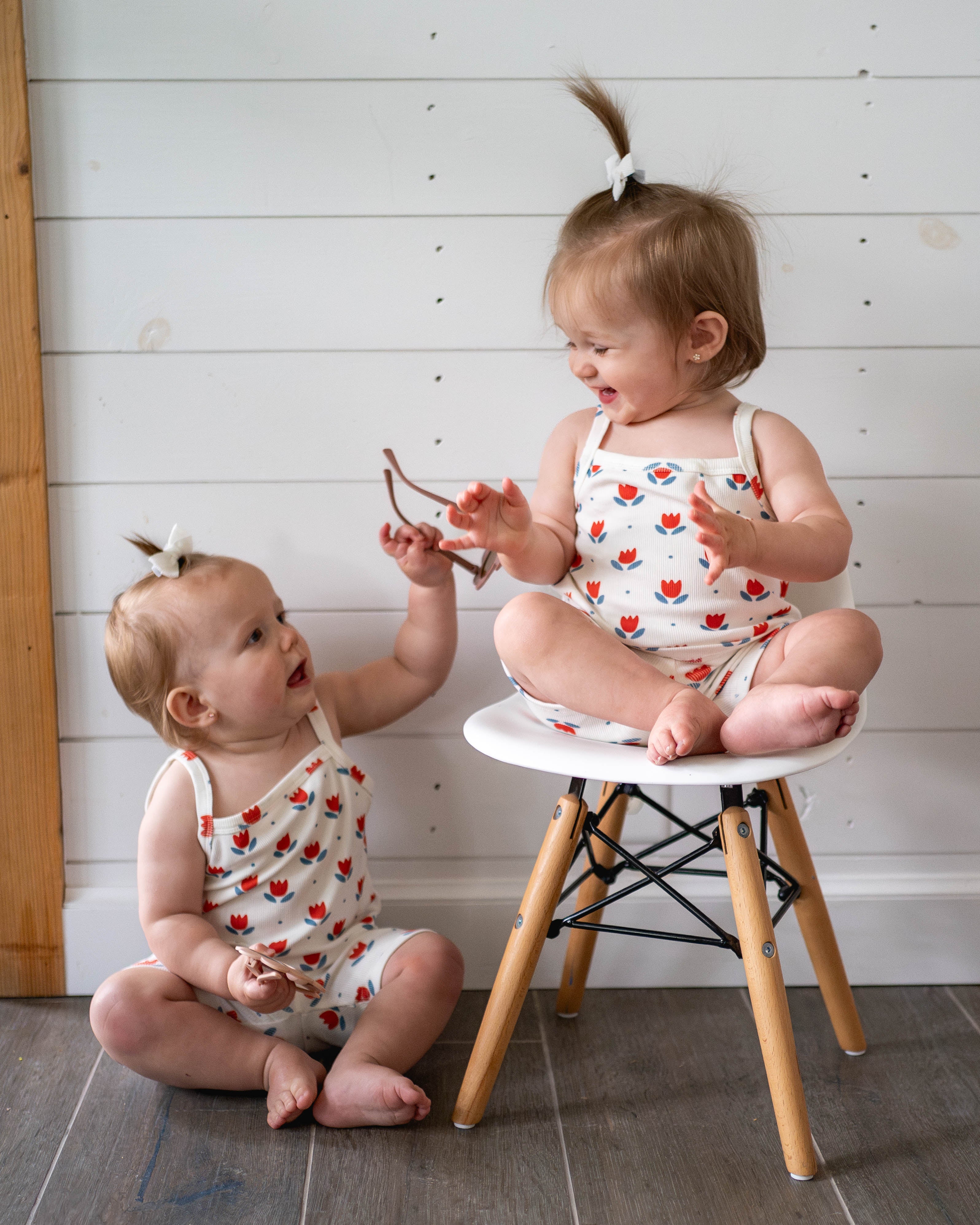 Adorable Tulip Ribbed Tank Set for Girls - 2-Piece