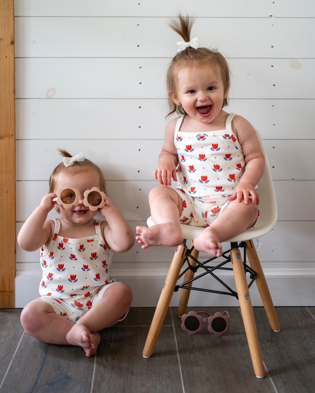 Adorable Tulip Ribbed Tank Set for Girls - 2-Piece