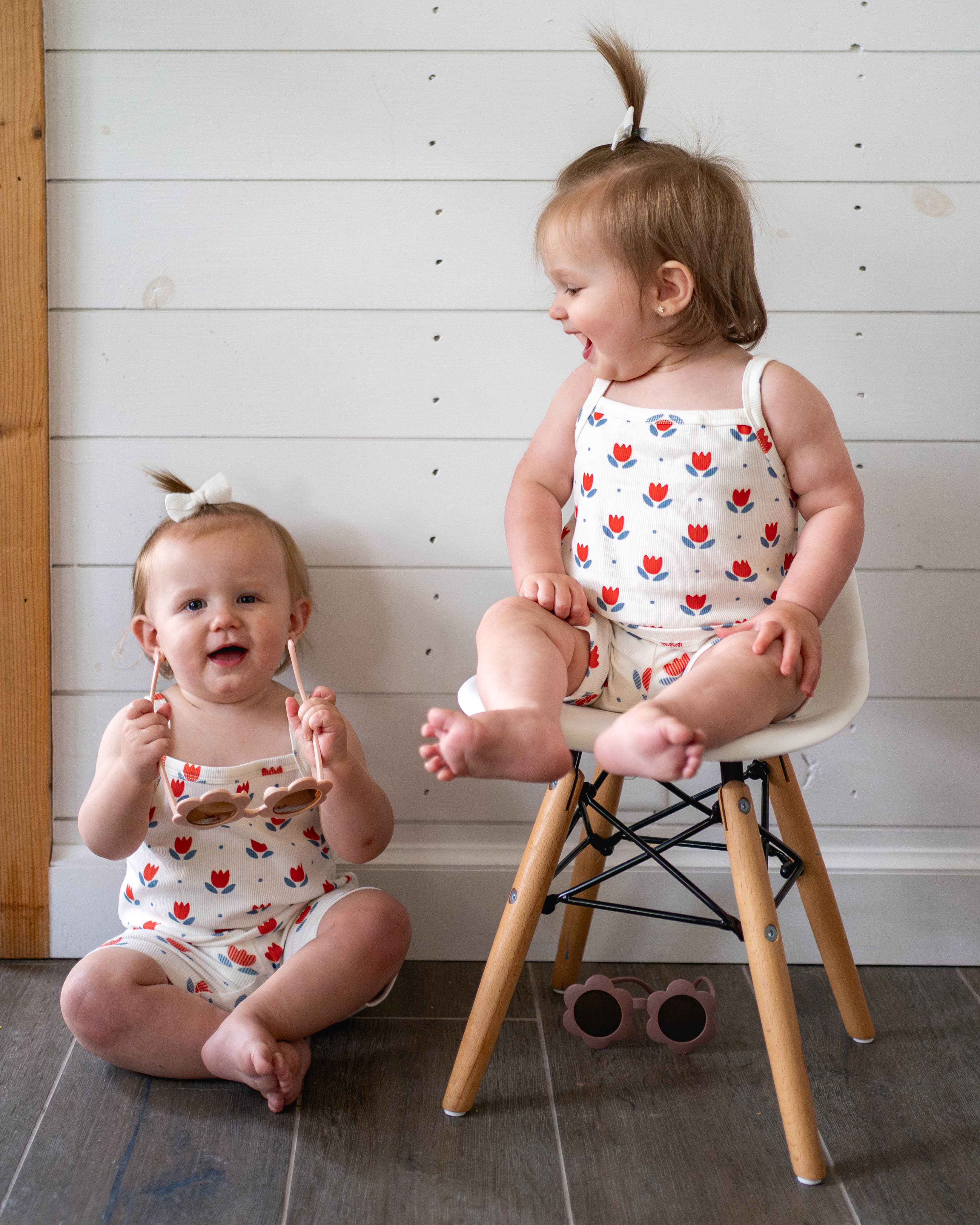 Adorable Tulip Ribbed Tank Set for Girls - 2-Piece