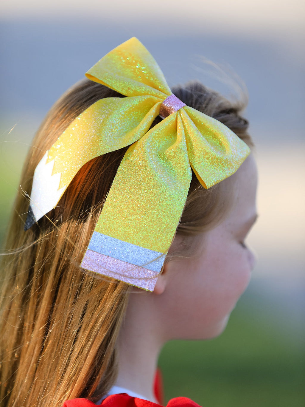 Back to School Glitter Bow Hairpin