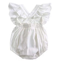 Breezy Linen Romper for Babies & Toddlers - White