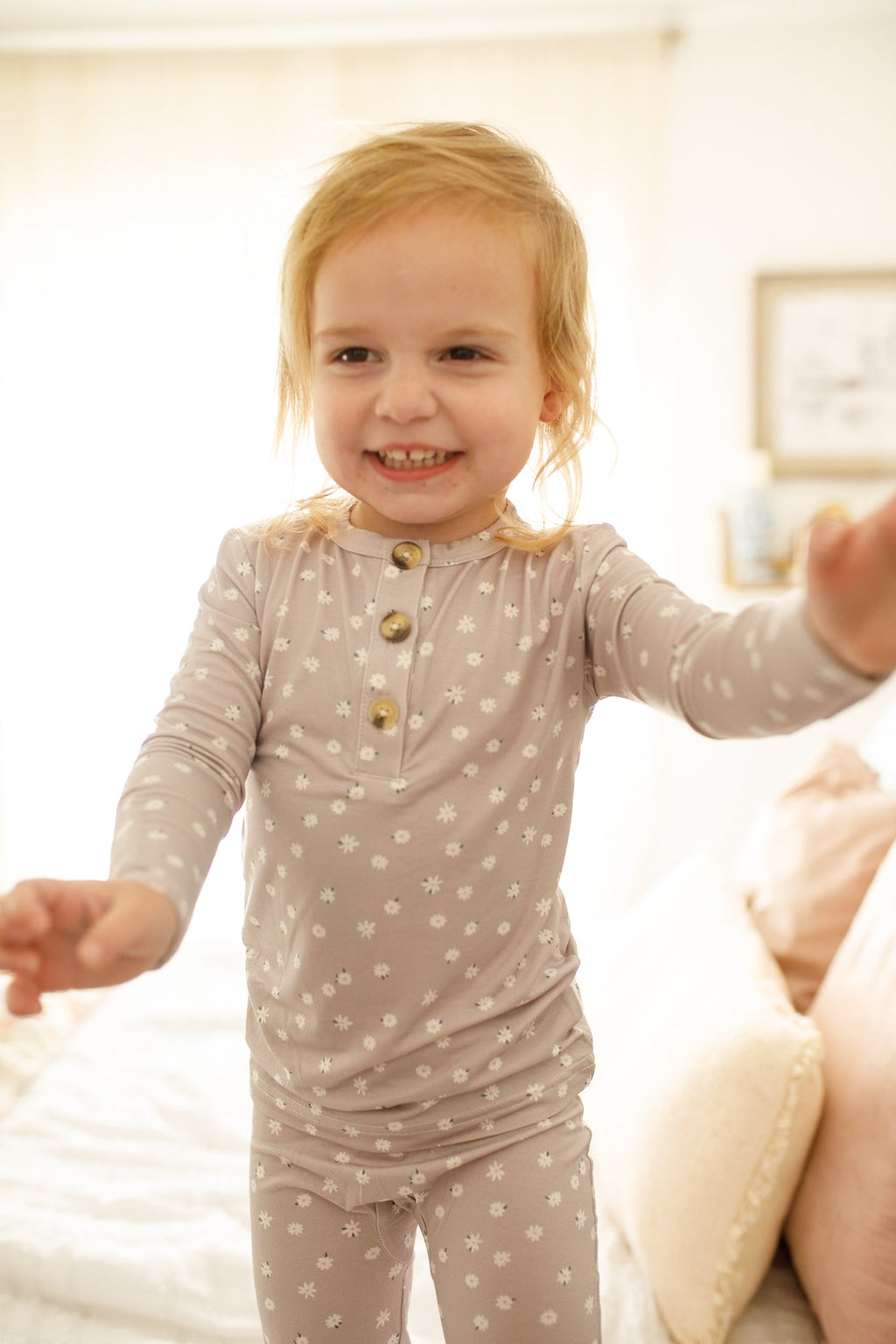 Oopsie Daisy 2pc Henley Bamboo Pajamas - Sizes Newborn & Up!