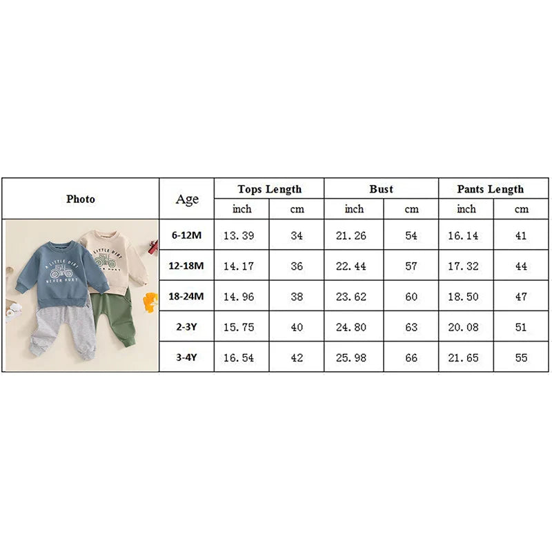 Cozy Tractor Set for Toddlers - Long Sleeve & Pants