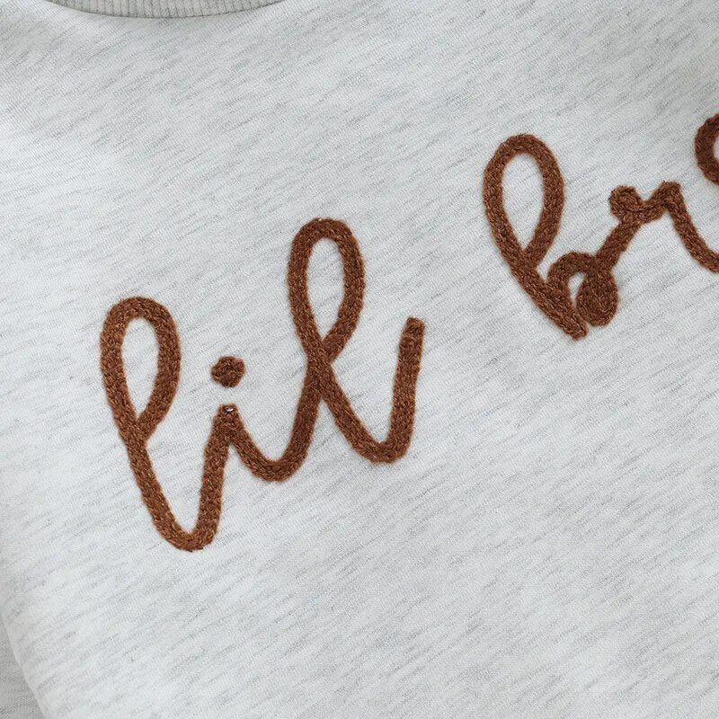Cozy Long-Sleeve Pullover for Toddler Boys - "Lil Bro" Edition