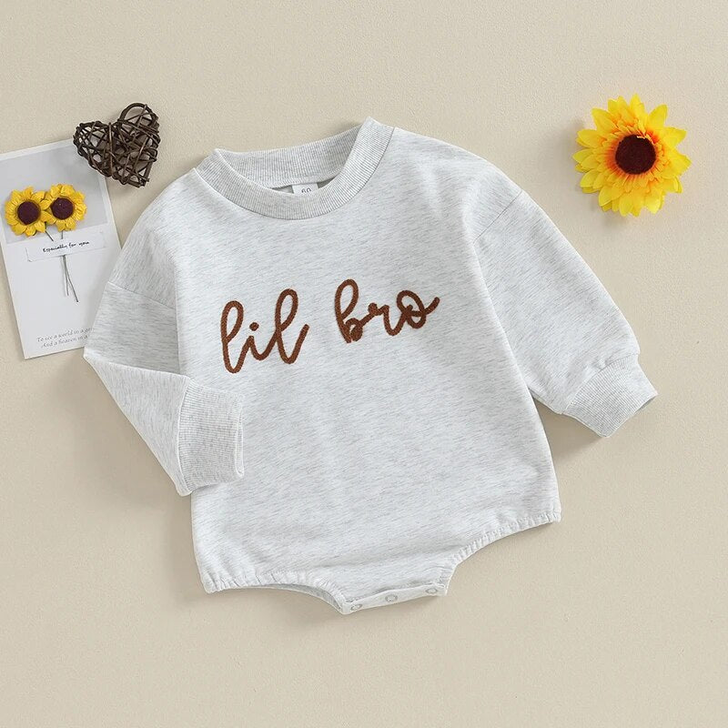 Cozy Long-Sleeve Pullover for Toddler Boys - "Lil Bro" Edition