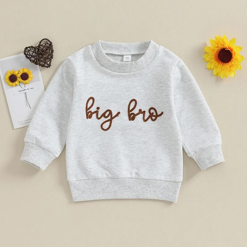 Cozy Long-Sleeve Pullover for Toddler Boys - "Lil Bro" Edition