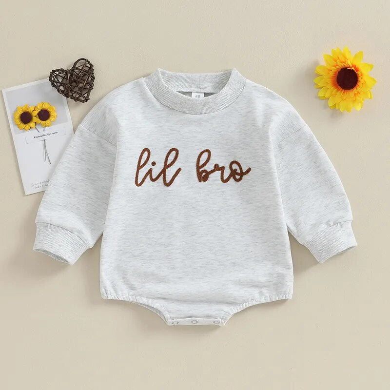 Cozy Long-Sleeve Pullover for Toddler Boys - "Lil Bro" Edition