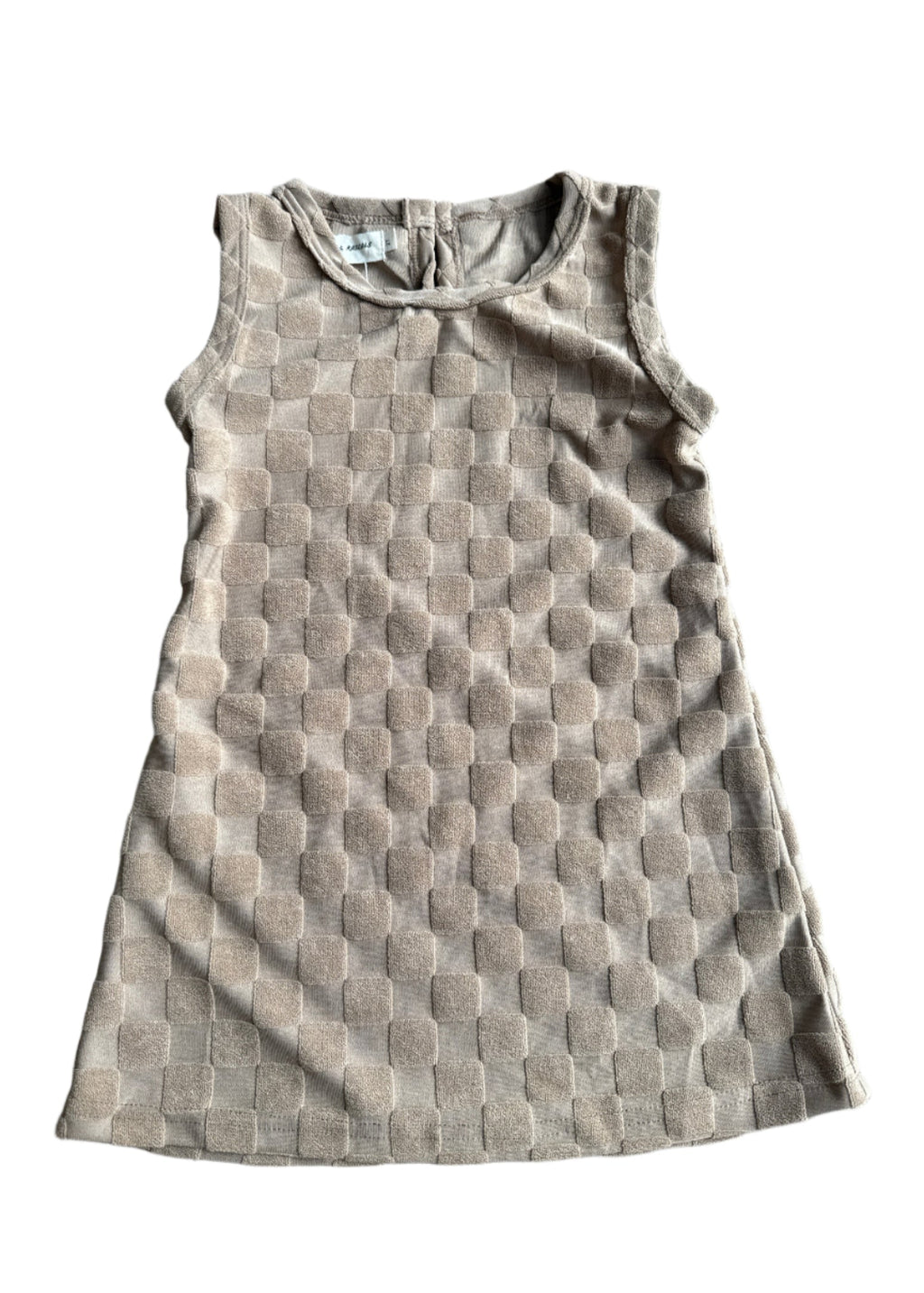 Checkered Terry Dress for Toddler Girls - Sporty Style