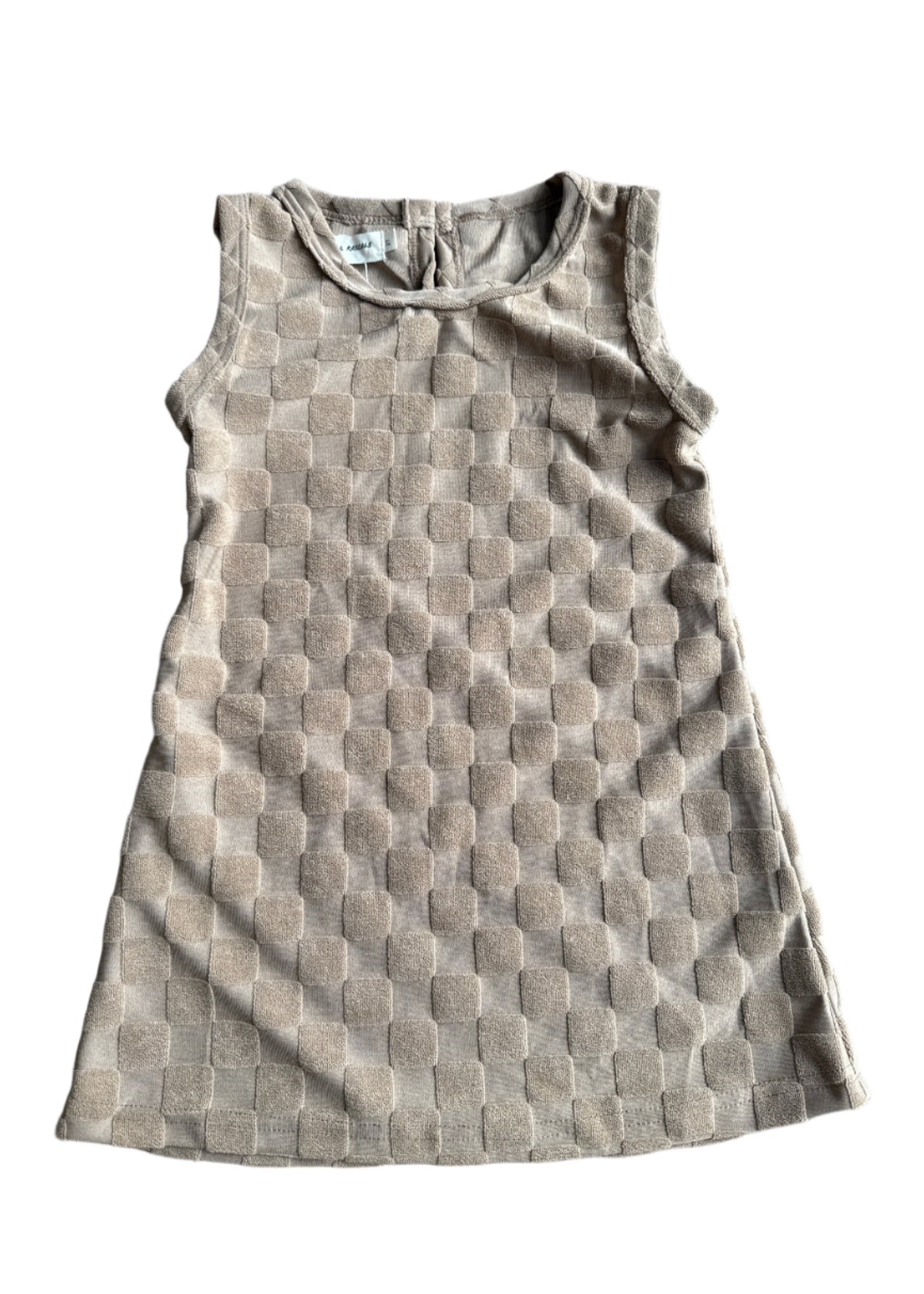 Checkered Terry Dress for Toddler Girls - Sporty Style
