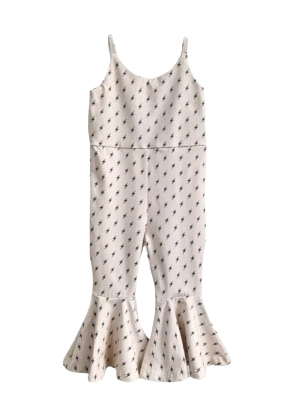 Playful Jumpsuit for Toddlers - Lightning Bolt Print