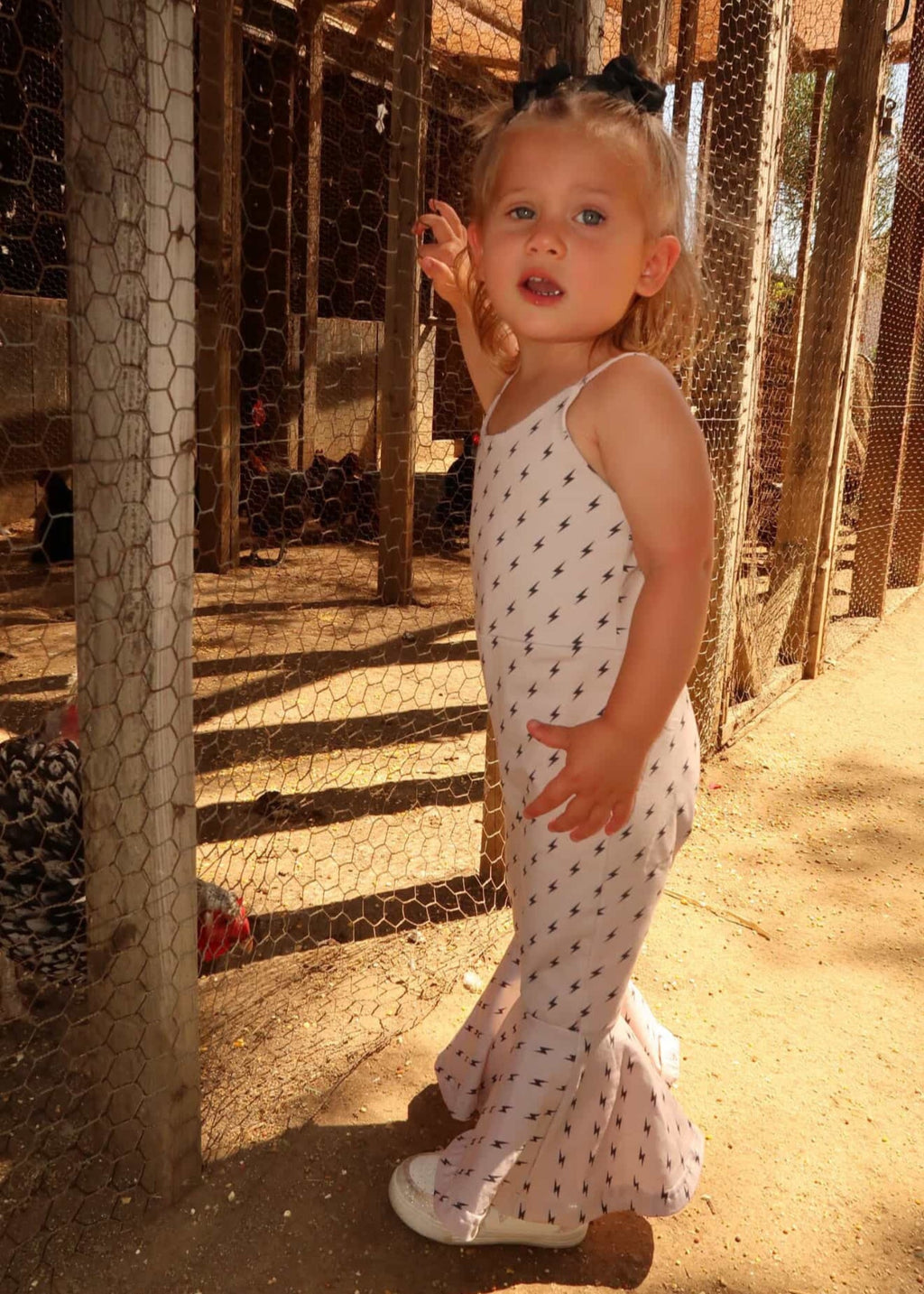Playful Jumpsuit for Toddlers - Lightning Bolt Print