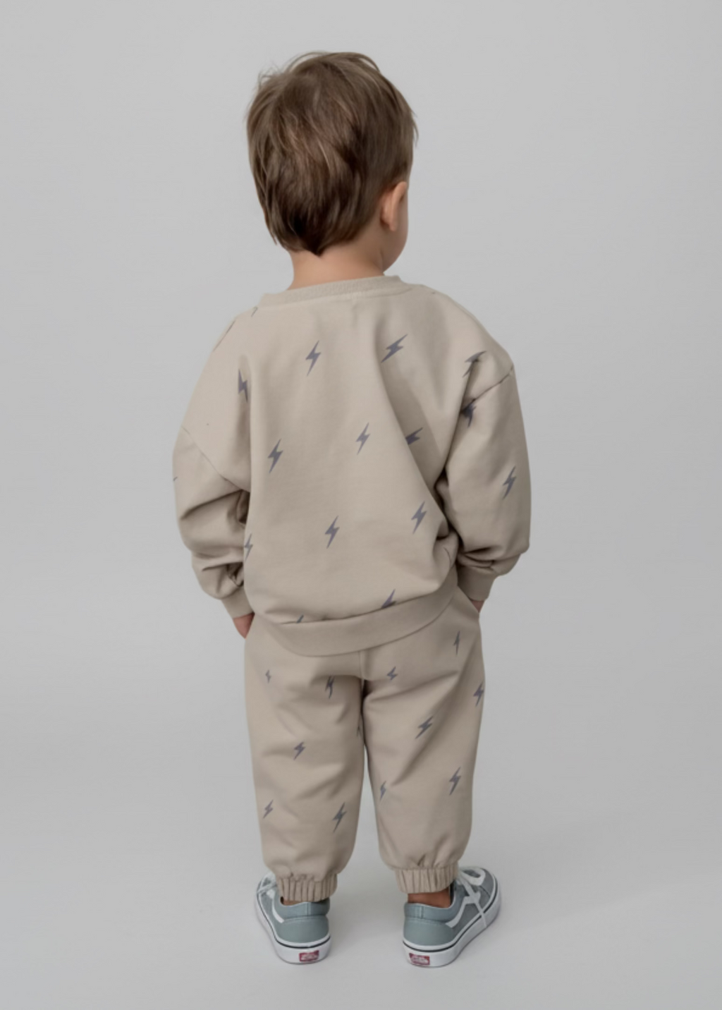 Dynamic Jogger Set for Kids - Lightning Bolt Design