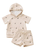 Playful Hooded Set for Boys - Lightning Bolt Design