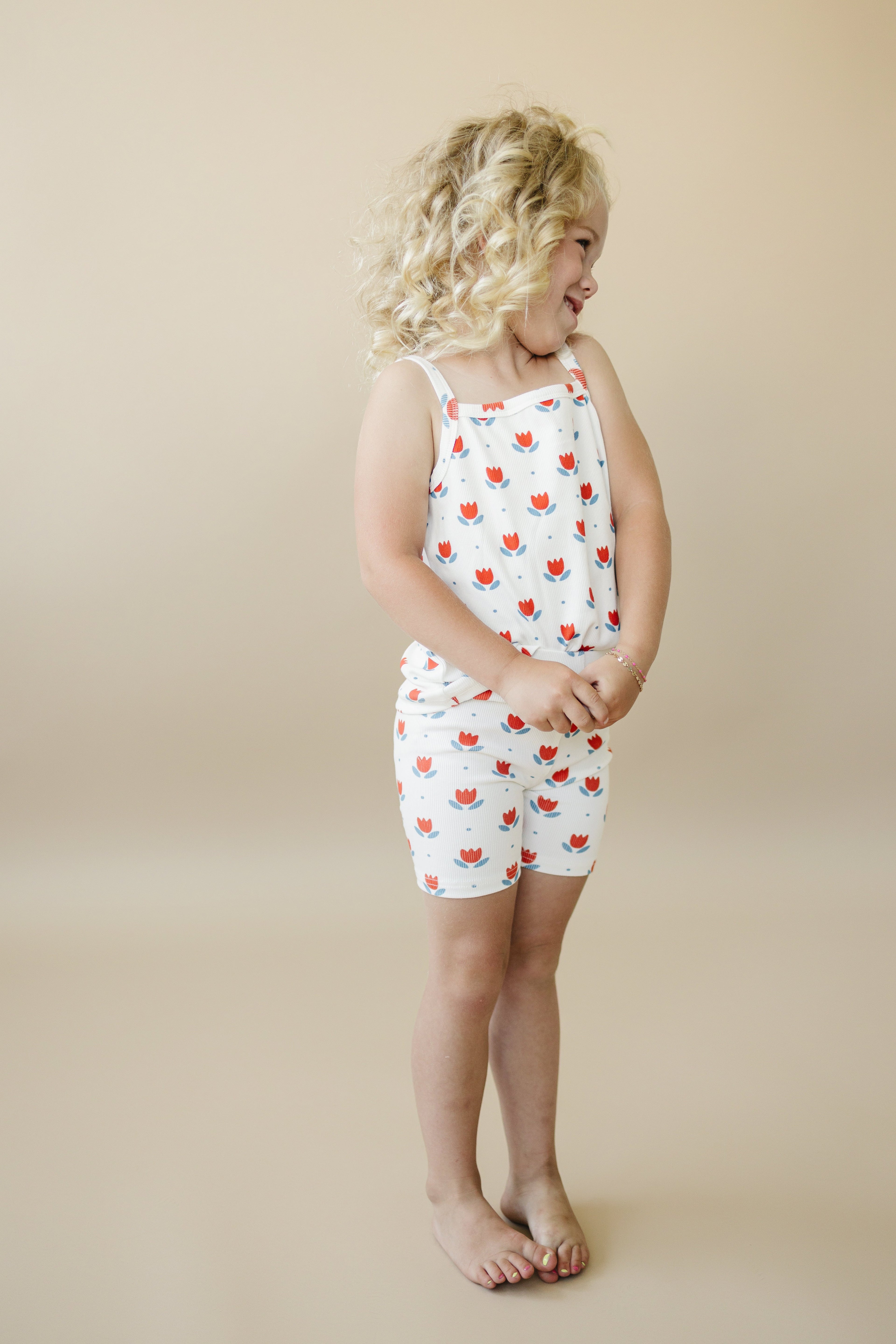 Adorable Tulip Ribbed Tank Set for Girls - 2-Piece