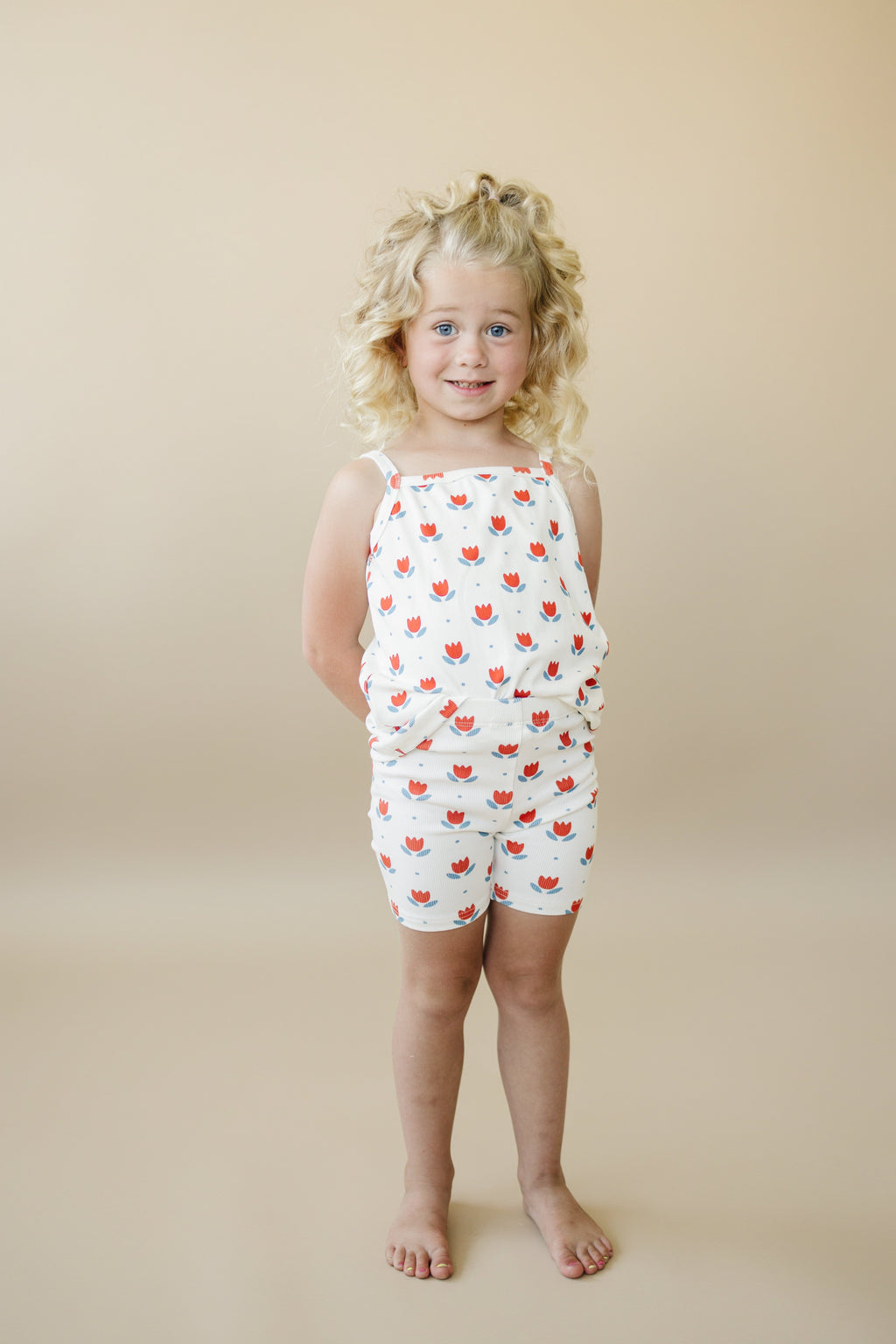 Adorable Tulip Ribbed Tank Set for Girls - 2-Piece