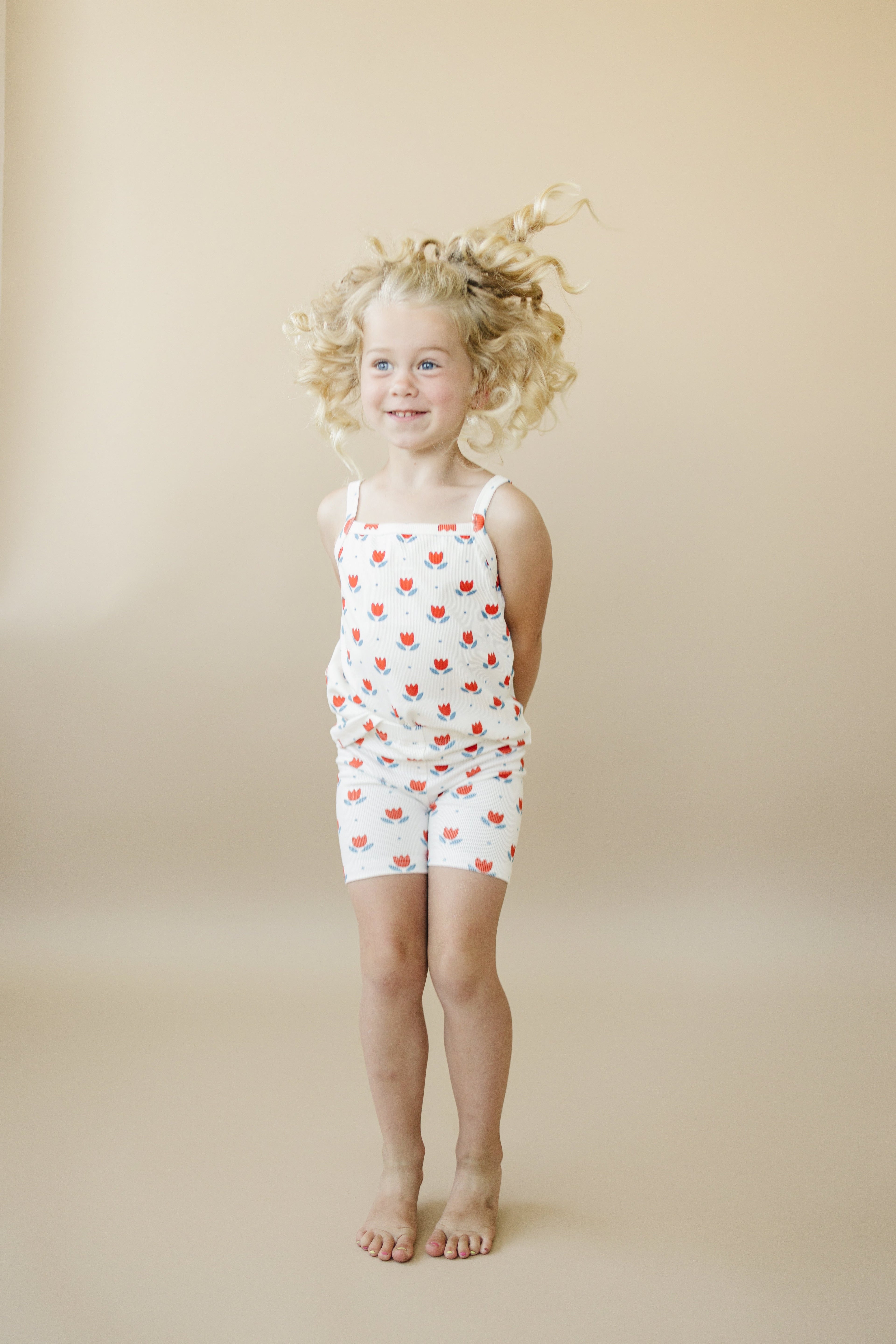Adorable Tulip Ribbed Tank Set for Girls - 2-Piece
