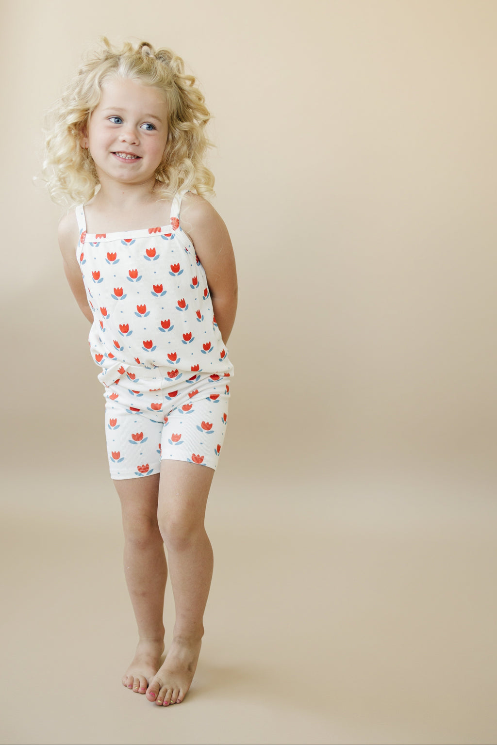 Adorable Tulip Ribbed Tank Set for Girls - 2-Piece